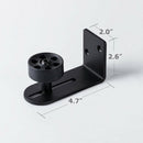 Barn Door Floor Guide Stay Roller, Fully Adjustable With Longer Slot, Black