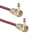 3pcs 20cm/8 inch Pedal Guitar Patch Cables Right Angle Effect Pedal Cables Cords