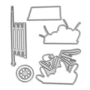 6pcs/Set DIY Car Flowers Metal Cutting Dies for Scrapbook Embossing Stencil