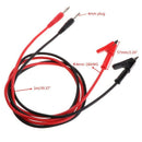 2 pcs 4mm Banana Plug to Crocodile Alligator Clip Test Probe Lead Wire Cable 1m