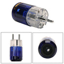 P-037E Platinum Plated Male EU Power Plug Connector C037 IEC Plug Newest Useful
