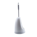 White Plastic Bathroom Toilet Brush And Holder Set Brand New