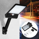 3 Modes Solar Powered Wall Light PIR Remote Control Motion Sensor 48 LED Lamp