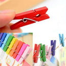 50pcs Mini Natural Wooden Clothes Photo Paper Peg Clothespin Craft Clips Hot MO