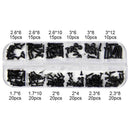 195pcs M1 M1.2 M1.4 M1.7 Mix PA Phillips Head Micro Screws Round Head  RBD