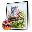 Cat 5D DIY Full Round Drill Diamond Painting Rhinestone Cross Stitch (B930)