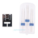 2/90 3/90 4/90 Sizes Double Twin Needles + Wrinkled Sewing Presser Foot