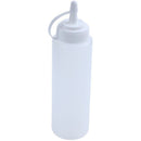 5X(180cc White Plastic Squeeze Bottle Oil Sauce Dispenser Nozzle Cap AttachQ5Y5)