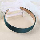 Solid Color Hair Hoops Simple Headband Women Girl Wide Hairband (Lake Blue) A
