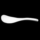 Kitchen Dotted White Plastic Flat Rice Scoop Paddle Meal Spoon V8O2