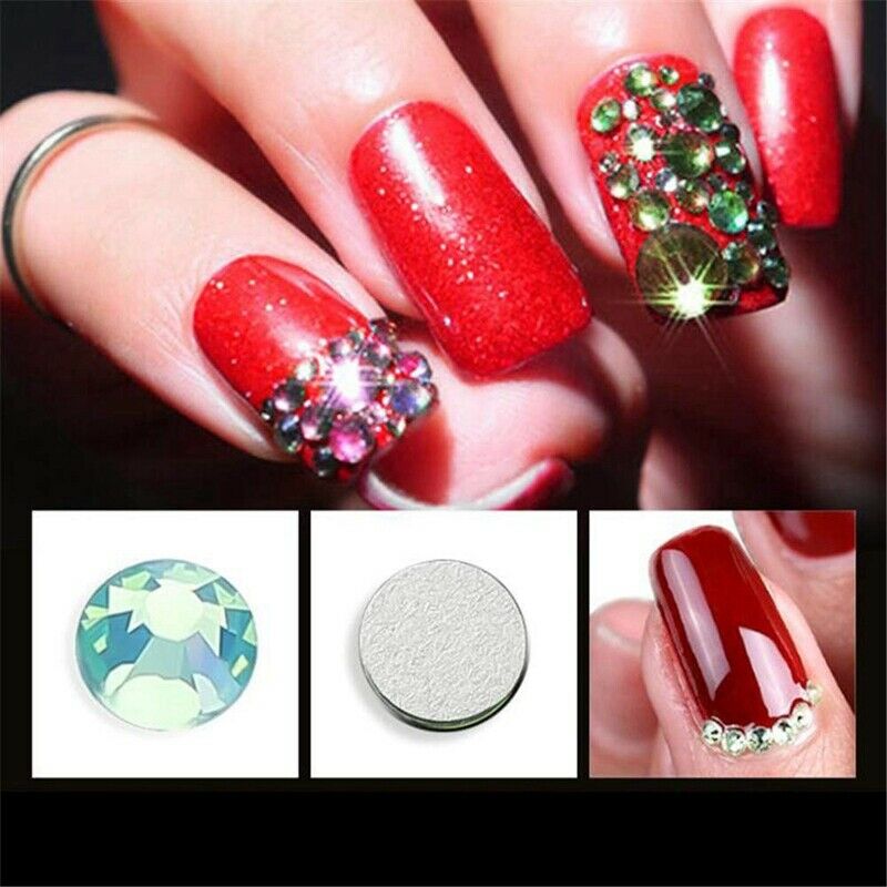 Nail Art Rhinestone Protein Diamond Glass Transparent Size Mixed Manicure N B3V6