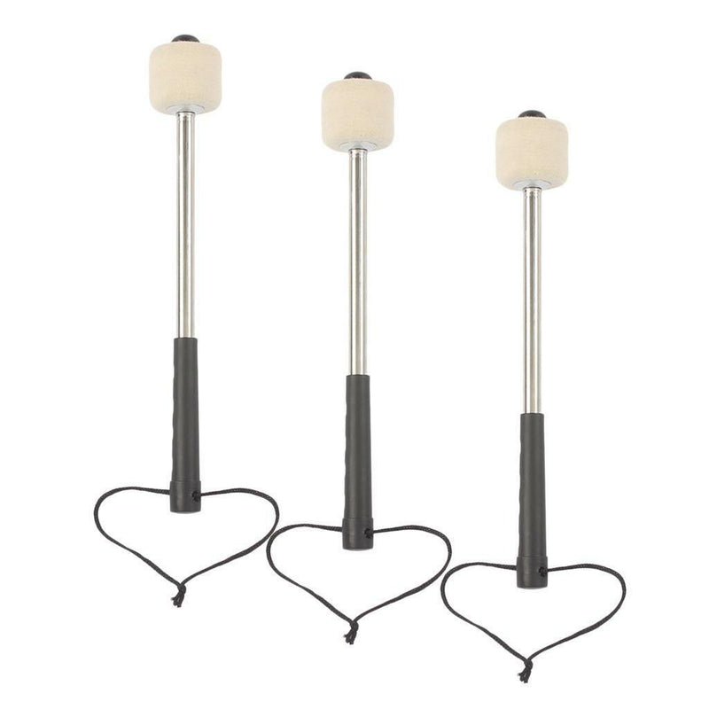3PCS Drum Mallet with Stainless Steel Hand Grip Percussion Bass Drum Stick