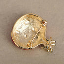 Fruit Shape Red Pomegranate Brooch Cute Gift Accessories Suit Lapel Pin Men