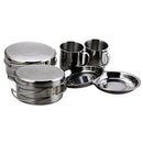 8Pcs/Set Backpacking Camping Cookware Hiking Cookware Set Lightweight Foldi