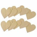 Lot of 10pcs 80mm Embellishment Blank Heart Shape Wood for Craft Wedding De