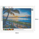 5D DIY Full Drill Diamond Painting Seaside View Cross Stitch Embroidery Kit