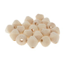 20Pcs Wood Bead Unpainted Loose Spacer Beads DIY Jewelry Making Craft Bulk