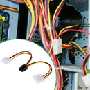 5pcs Large Head Dual 4pin to 6pin Graphics Card External Power Line
