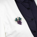 Purple Enamel Grape Brooch Pin Banquet Weddings Party Brooch Gifts Women  Gw