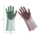 Silicone Cleaning Brush Scrubber Gloves for Household Pet Hair Care Blue