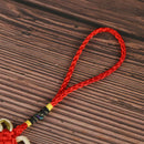 Wealth Success 3 Copper Coins Rope China Knot Red Rope Feng Shui Lucky 3C