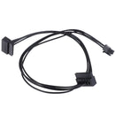 1Pc 4 Pin To 2 SATA Power Supply Cable For Main Board Interface SSD Power Ca JR