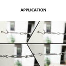 1pcs Stainless Steel 304 Hook Eye Turnbuckle Wire Rope C6N2 Pack Tensio Hot P4H6