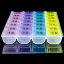 Weekly 28 Days Tablet Pill Box Holder Medicine Storage Organizer Case Contain FT