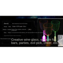 Flashing Wine Glass Colorful Colour Changing,Made From Hard Wearing Acrylic
