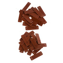 40 x Retro Brown Synthetic Leather Handmade Labels Tags Sewing Craft Patches