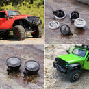 4pcs RC Car LED Light Cover Lampshade for 1:10 Tamiya HSP (Round White)