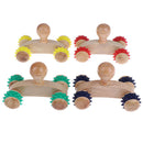 1Pcs Solid Wooden Roller Relaxing Hand  Massage Tool Reflexology Face Foot B 3C