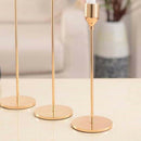 3Pcs/Set Chinese Style Metal Candle Holders Simple Golden Wedding Decoratio