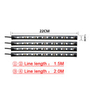 1Pc Car Interior 5050 SMD 12LEDs x4 Soft RGB LED Strip Lights 12V RF Controller