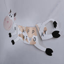 happy birthday cow paper banner hanging diy party decor bunting supplie JR