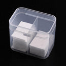 2 Grids Plastic Nail Towel Storage Box Clear Nail Art Jewelry Organizer
