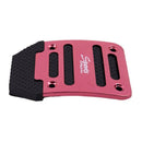 3 Pcs Black Red Metal Plastic Nonslip Pedal Cover Set for Car