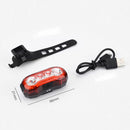 5 Modes Bicycle Bike Cycling Rear Tail Alarm Safty Light LED Aluminium All