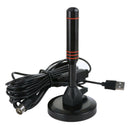 Digital Indoor Amplified TV Antenna 200 Miles HDTV With Amplifier VHF/UHFB Hn