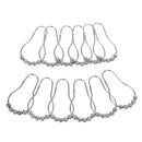 Luxury Metal Shower Curtain Rings with Easy Glide Rollers