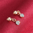 Zircon Earrings Love Pendant Necklace Ring Women Valentine Jewelry Set (2) A