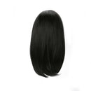 Women Silky Black Straight Bobo Hairstyle Middle Parted Wig Hairpiece