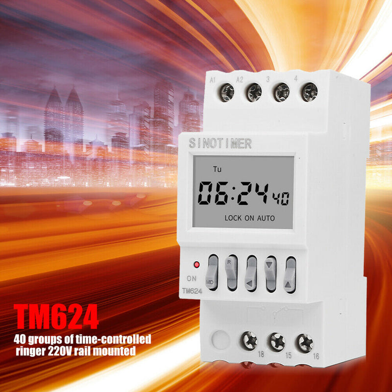 220V Weekly 7 Days Programmable Digital Timer Switch Countdown Controller AU