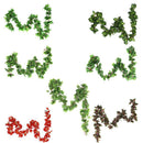 5Pcs 7.8Ft Artificial Crabapple Garland Plants Ivy Vine Foliage Home decor