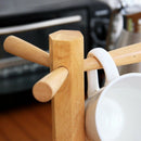 Tree Shape Wood Coffee Tea Cup Storage Holder Stand Kitchen Mug Hanging Dis