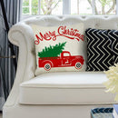 Christmas Pattern Linen Pillowcase Soft Throw Pillow Case Sofa Cushion (7)