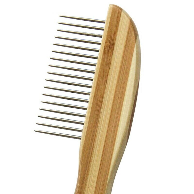 2X(Pet Comb With Long Stainless Steel Teeth Removed Matted Fur, Knots And T