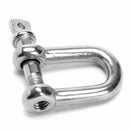 304 Stainless Steel Screw Pin D Style Chain Dee Shackle 4mm for Rigging M4