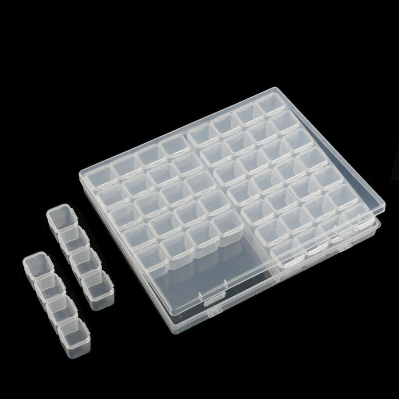 56 Compartments Jewelry Storage Box Nail Art Rhinestone Organizer Container Case