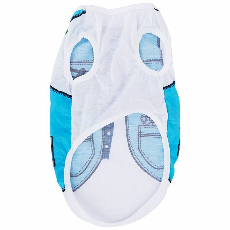 Puppy Dog Costume T-shirt Summer Round Neck Tops Tee Playsuit Dog Clothes ApH5H3